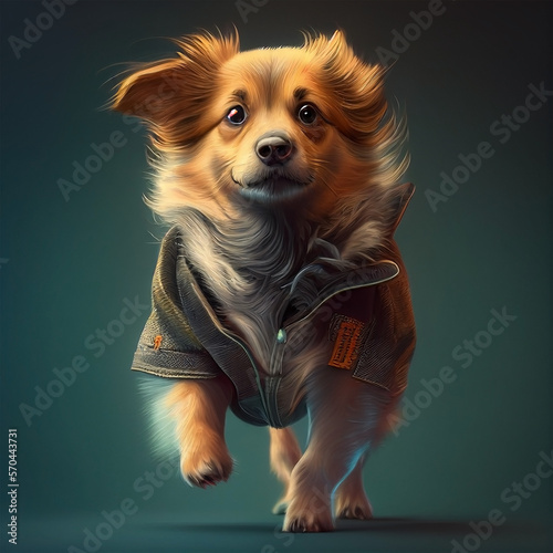 Playful Dog - Character Concept Art - AI Generated