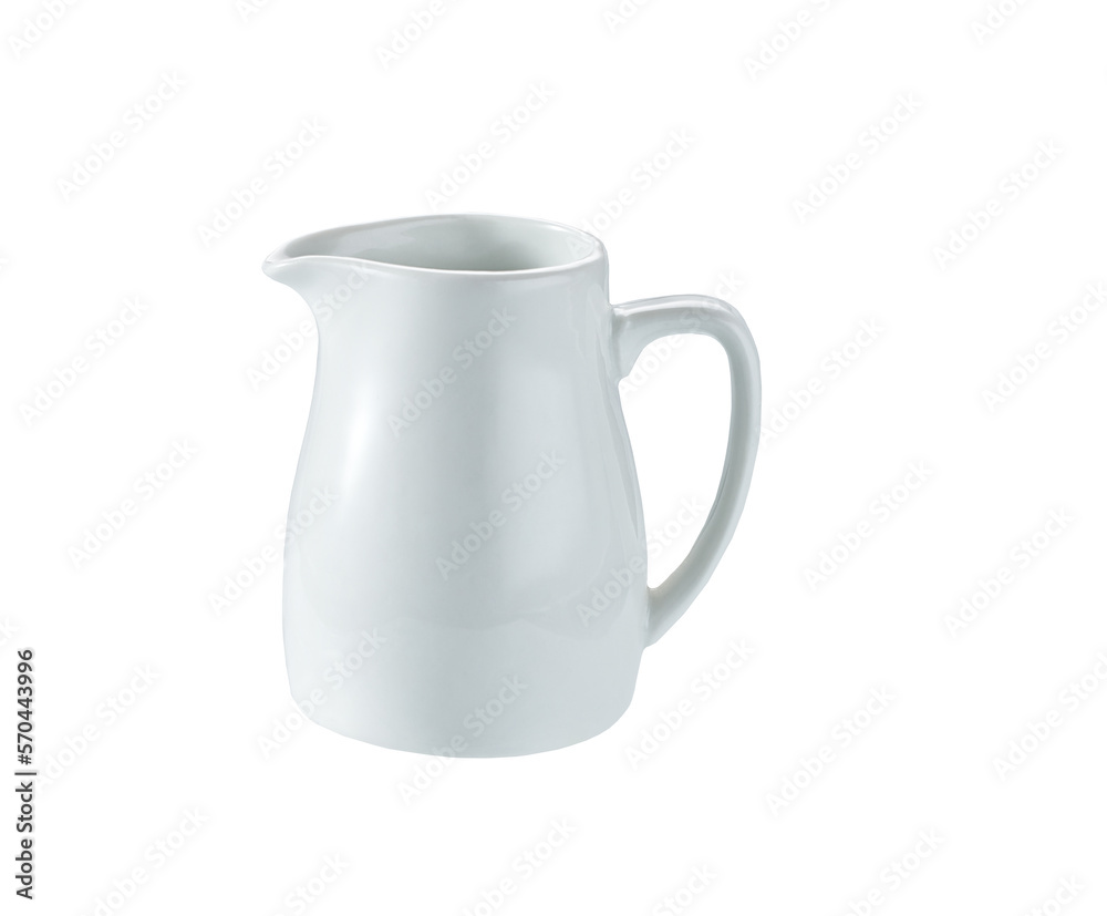 small milk jar or creamer isolated on white background. small milk jar or creamer isolated on white background.