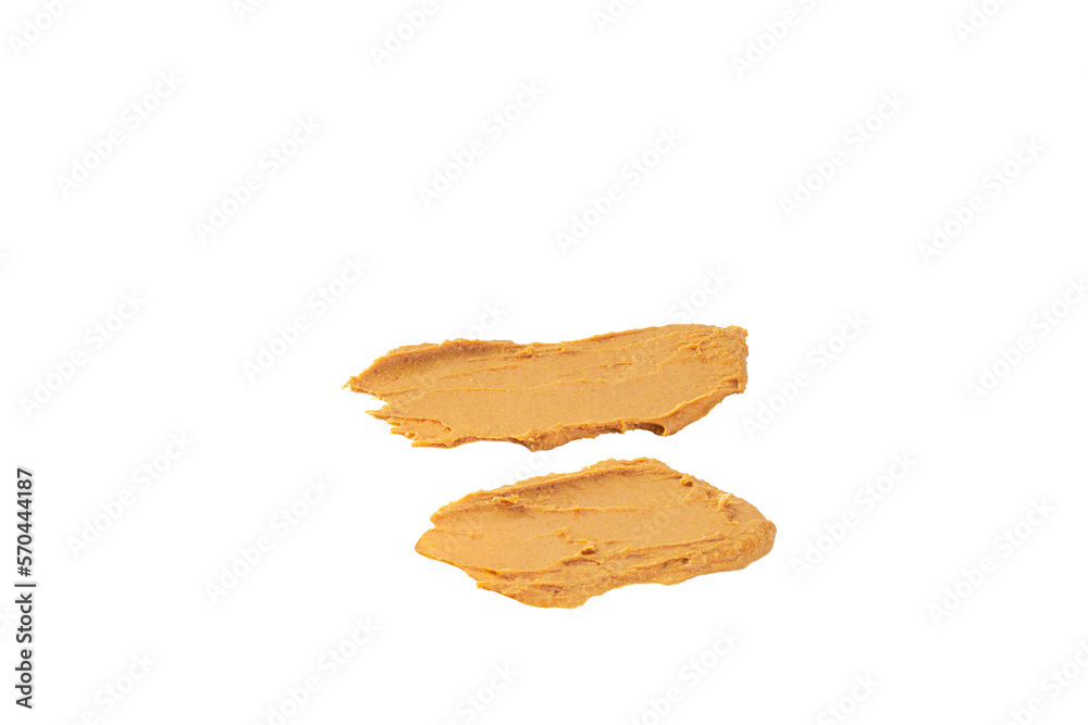 peanut creamy paste smears or splashes of peanut butter isolated on white background peanut creamy paste smears or splashes of peanut butter isolated on white background