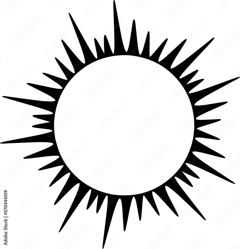 solar eclipse frame with copy space for your text or design