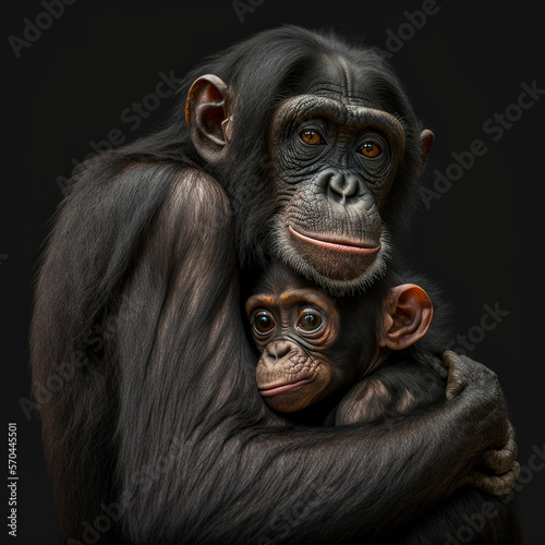 Hugging Chimpanzees