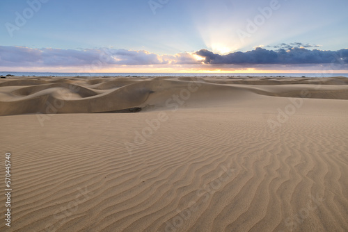 Golden hour at Maspalomas Dunes