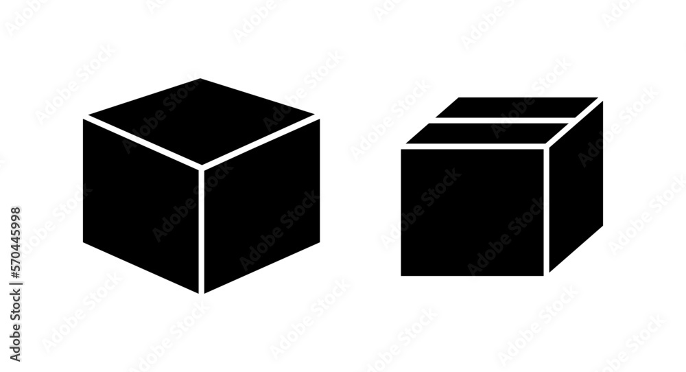 Box icon vector illustration. box sign and symbol, parcel, package Box icon vector illustration. box sign and symbol, parcel, package