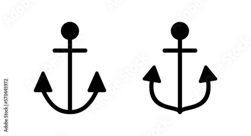 Anchor icon vector illustration. Anchor sign and symbol. Anchor marine icon.