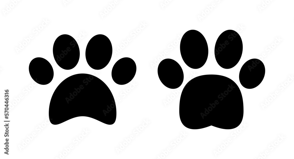 Fototapeta premium Paw icon vector illustration. paw print sign and symbol. dog or cat paw
