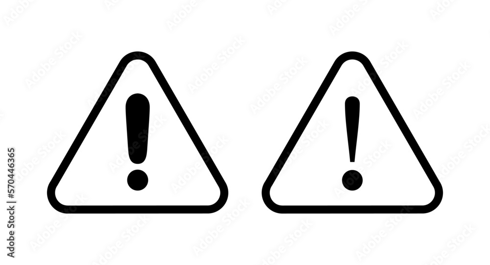 Exclamation danger sign illustration. attention sign and symbol. Hazard warning attention sign Exclamation danger sign illustration. attention sign and symbol. Hazard warning attention sign