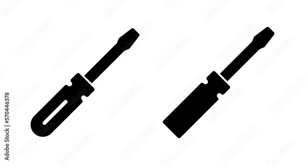 Fototapeta premium Screwdriver icon vector illustration. tools sign and symbol