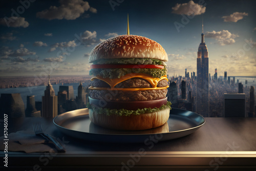 Best Burger or Your Fast Food Fix - From Juicy Hamburgers to Tasty Chicken and Veggie Burgers, Satisfy Your Cravings at Our Burger House, Restaurant, Shop, or Grill Meat and Beef Farm Generative AI
