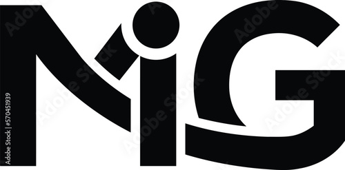MIG Letter Initial Logo Design Vector Illustration