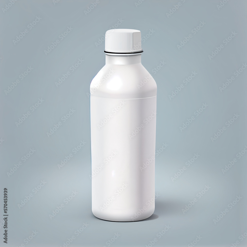 White clean bottle mockup. 3D rendering White clean bottle mockup. 3D rendering