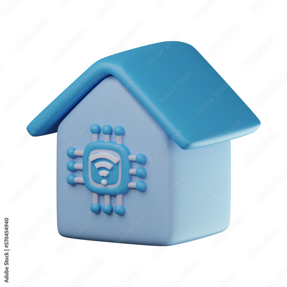 3D Smart Home Illustration 3D Smart Home Illustration