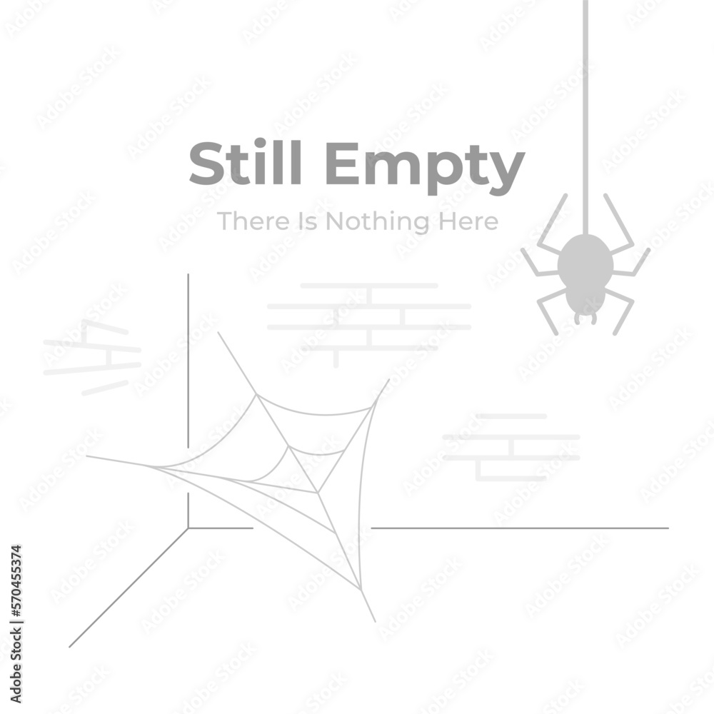 still empty web page concept illustration flat design vector eps10. modern graphic element for landing page, empty state ui, infographic, icon