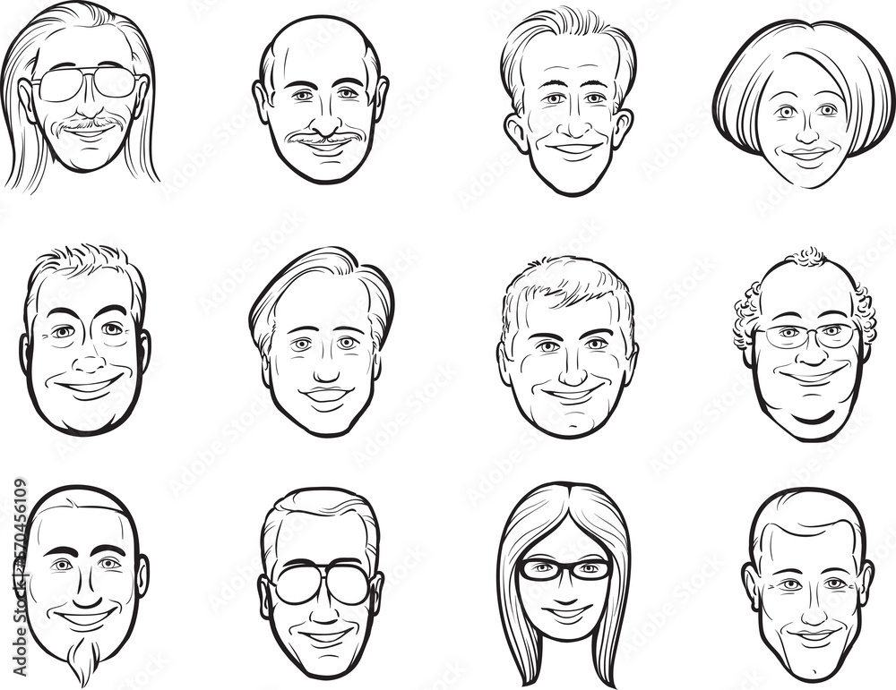diverse people whiteboard drawing of isolated user profile avatar heads isolated user profile avatar heads - PNG image with transparent background diverse people whiteboard drawing of isolated user profile avatar heads isolated user profile avatar heads - PNG image with transparent background