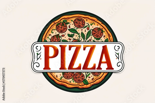pizza logo or poster or sign or menu