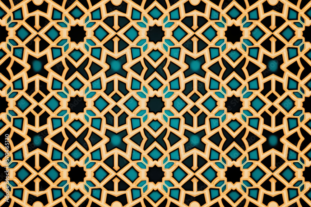 Stylish Arabic Pattern for Background Design, Generative AI