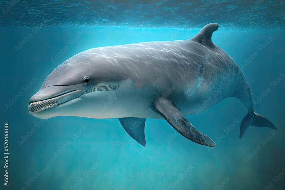 Naklejka premium a porpoise (tursiops truncatus). Generative AI
