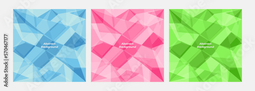diamond style background set. Blue , soft pink and green. Creative vector collection layout for business background, certificate, brochure template, planner