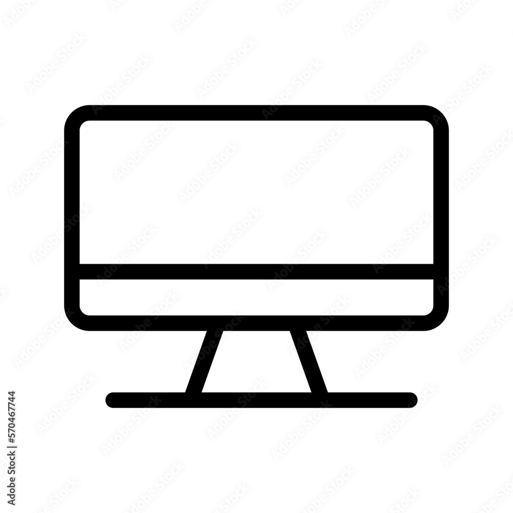 Computer icon color editable on white background Computer icon color editable on white background