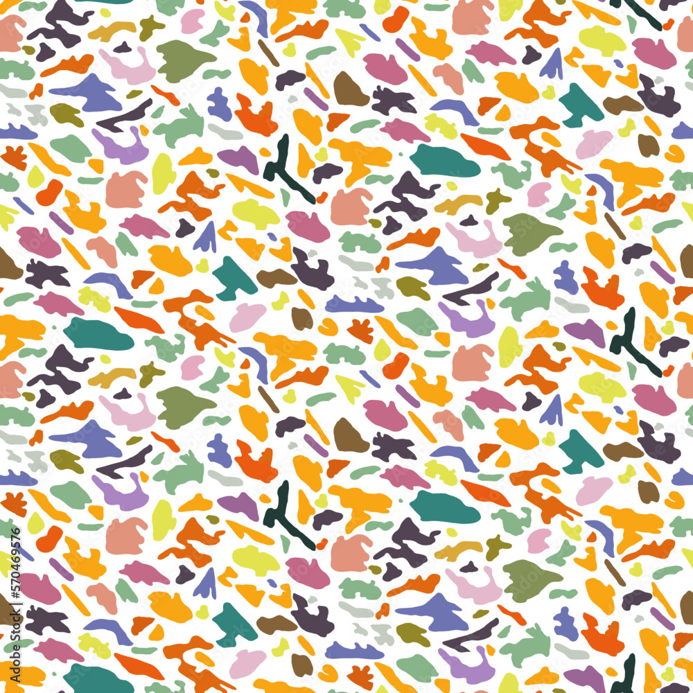 Fototapeta premium Vector Matisse Organic Floral Shapes Seamless Patterns Citrus Flowers Bloom Apples
