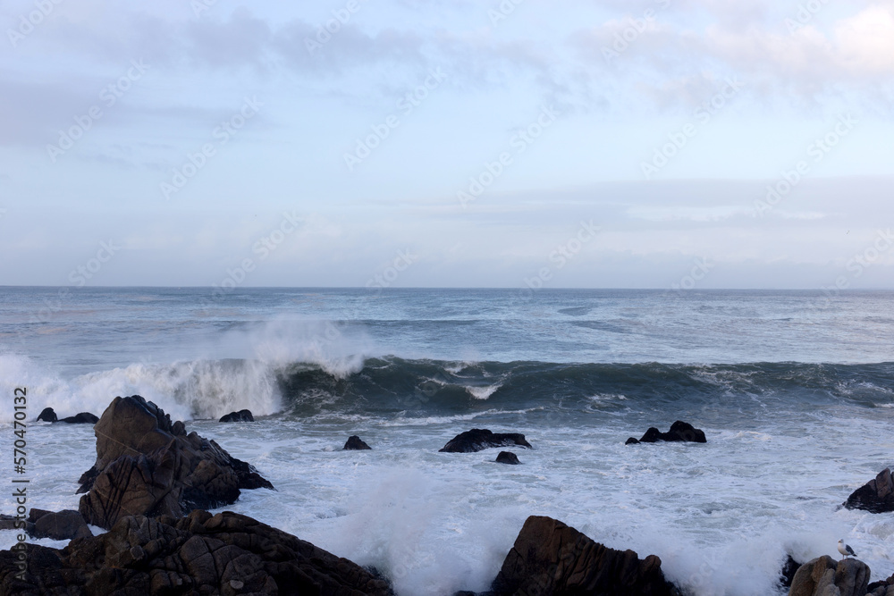 Waves on the Pacific ocean coast