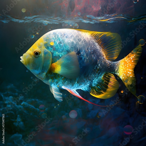 fish in ocean created using AI Generative Technology