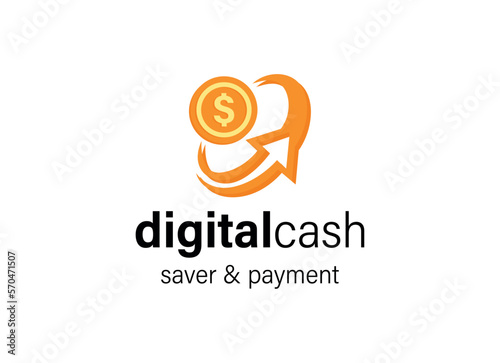 Digital Cash Money Logo Design Template Download