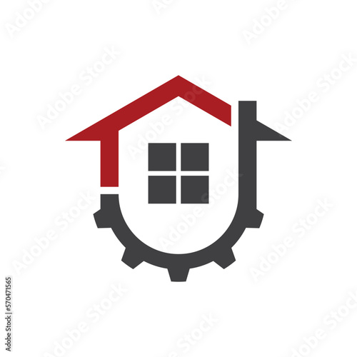 House repair logo images illustration