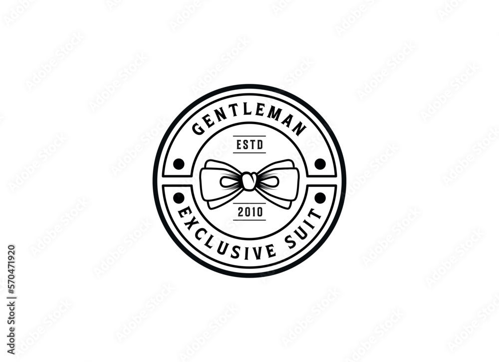 Bow Tie Bowtie Tuxedo Suit Gentleman Fashion Tailor Clothes Vintage Classic Logo design Bow Tie Bowtie Tuxedo Suit Gentleman Fashion Tailor Clothes Vintage Classic Logo design
