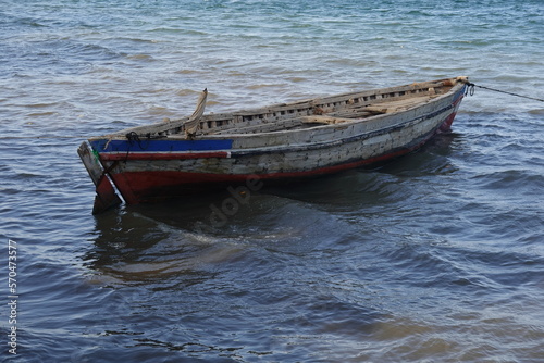 Kenya - Lamu Island - Shela - Dhows and various boats 