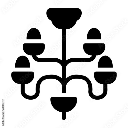 chandelier glyph icon