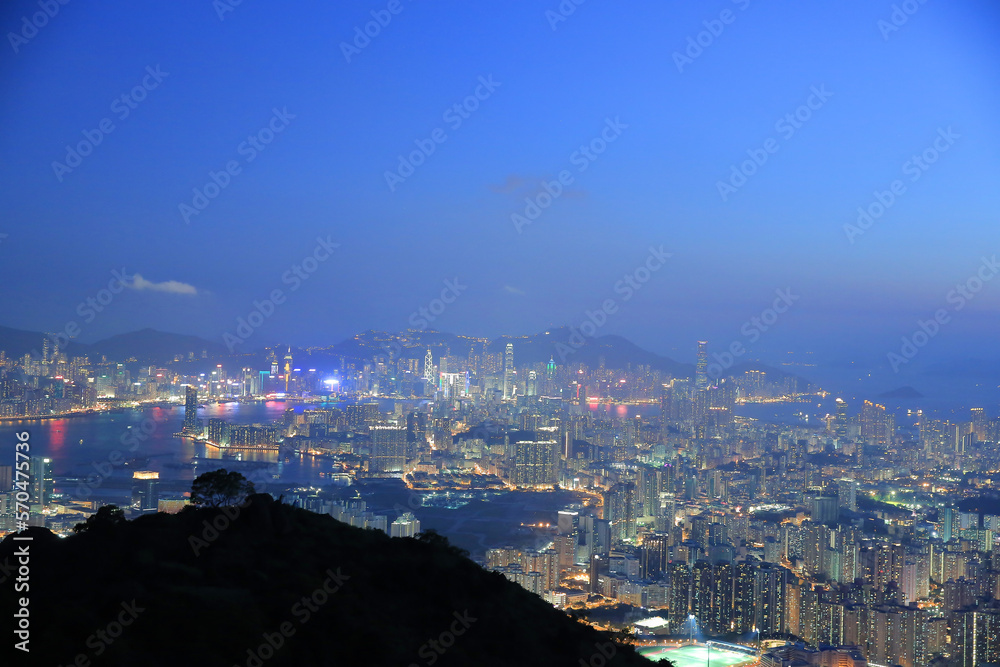 Nigh view at the kowloon peak, HK City view 1 June 2013