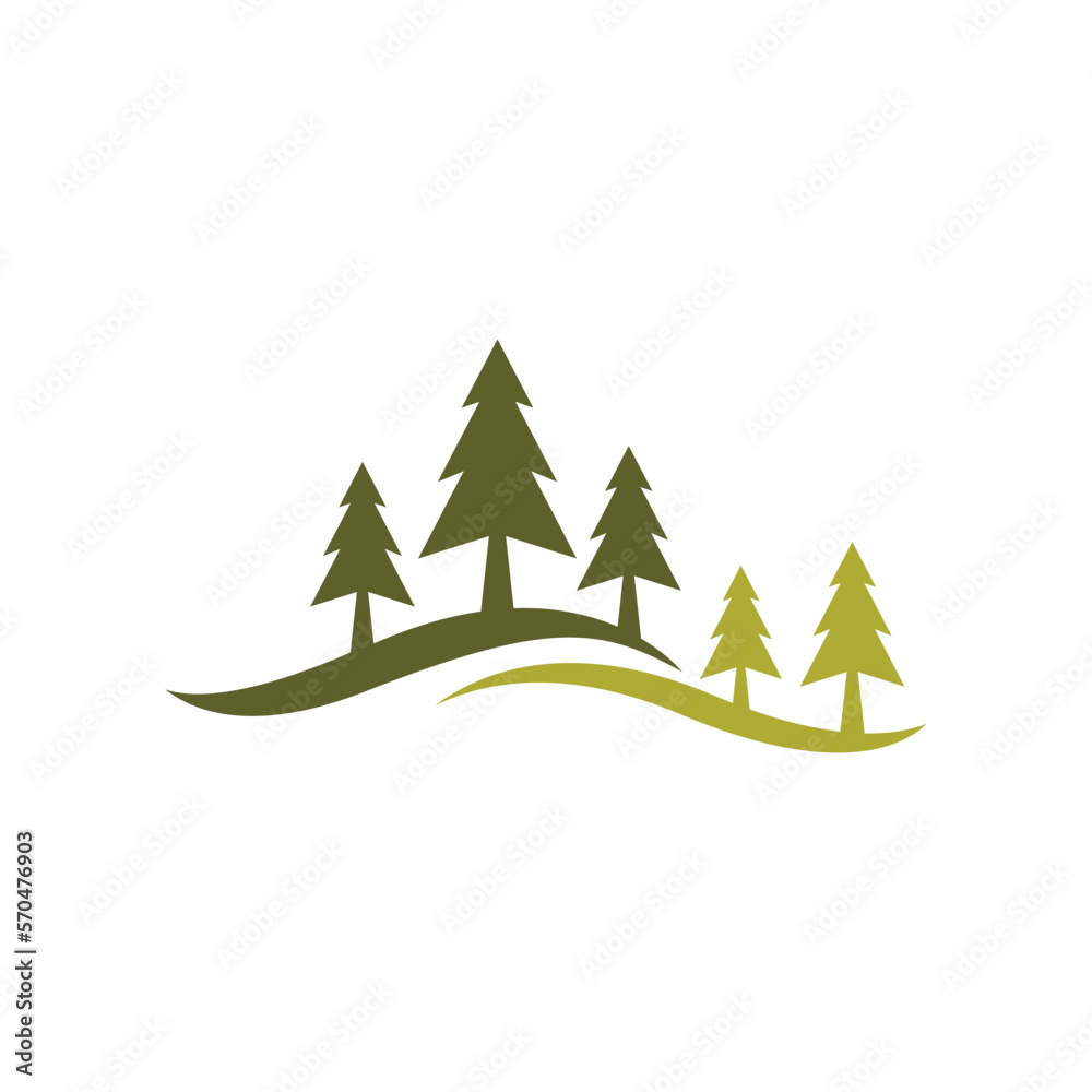 Fototapeta premium Pine tree logo images illustration