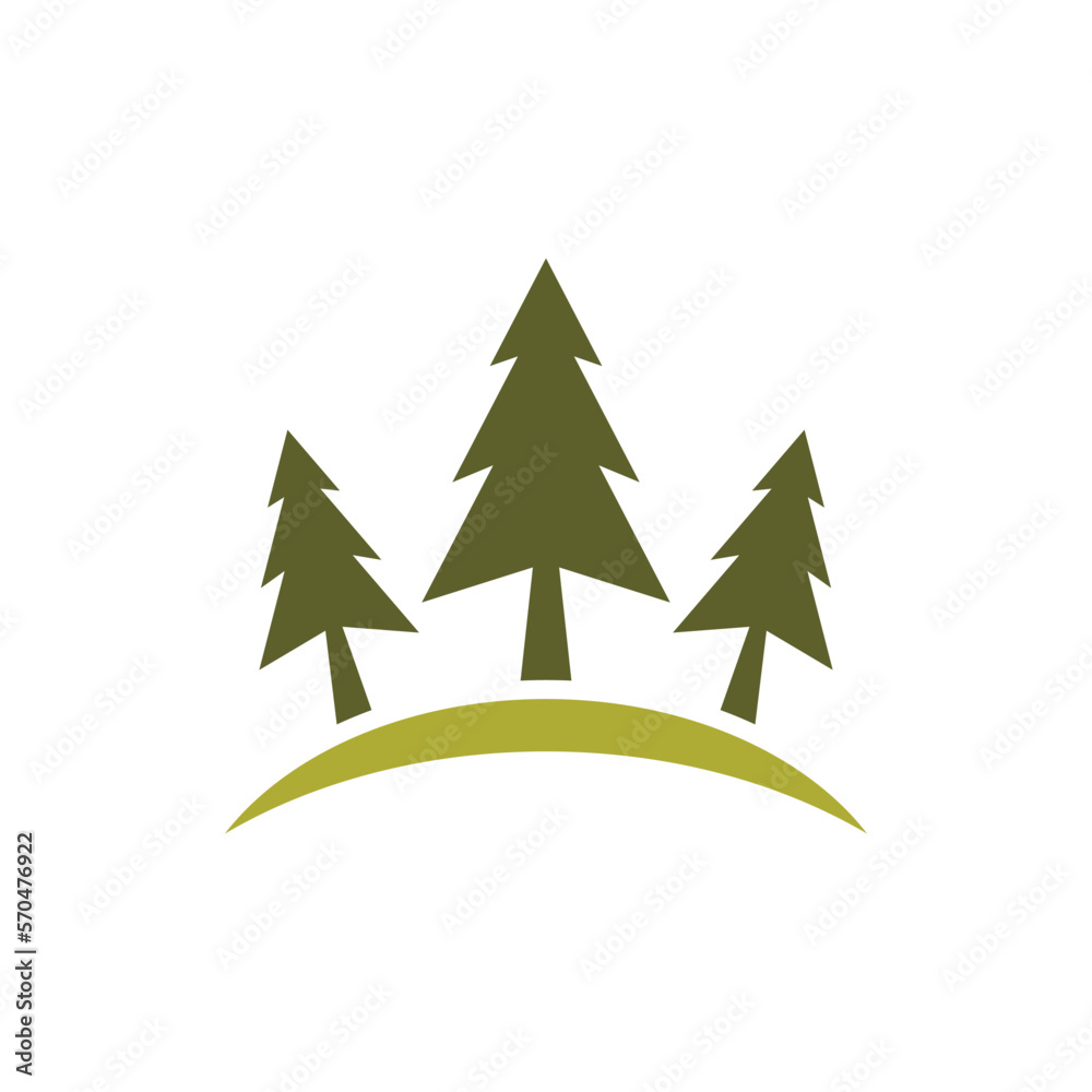 Obraz premium Pine tree logo images illustration