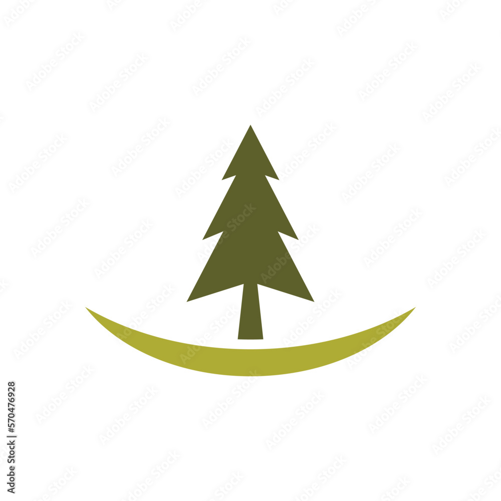 Obraz premium Pine tree logo images illustration