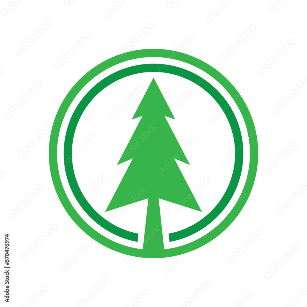 Obraz premium Pine tree logo images illustration