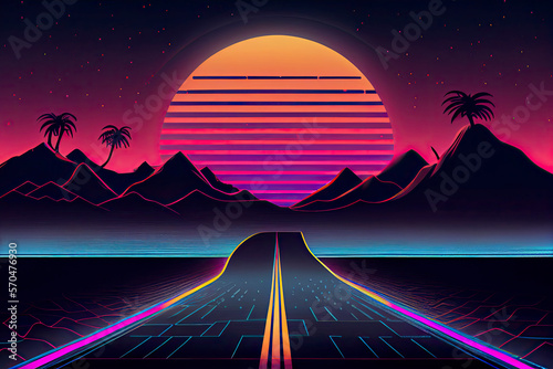 Retro 80s Background