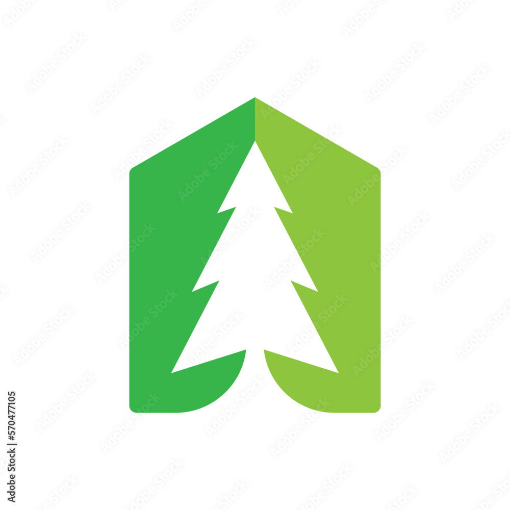 Obraz premium Pine tree logo images illustration