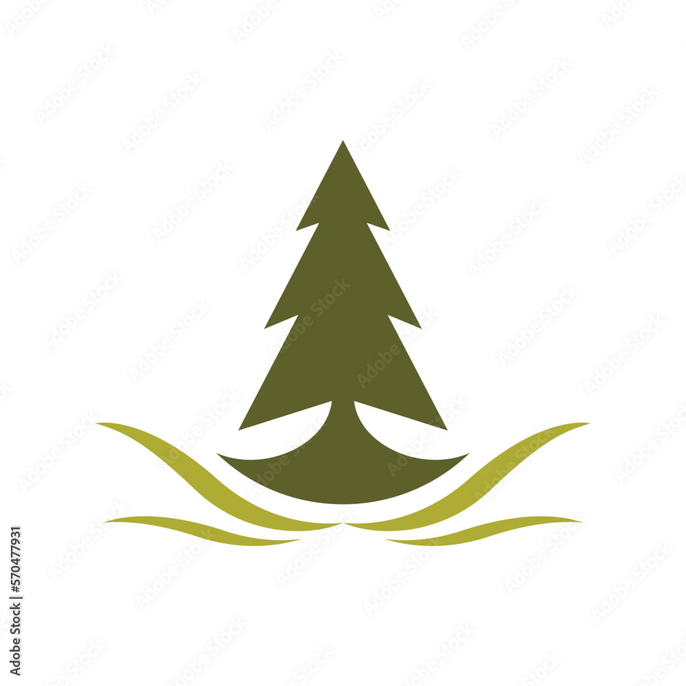 Obraz premium Pine tree logo images illustration