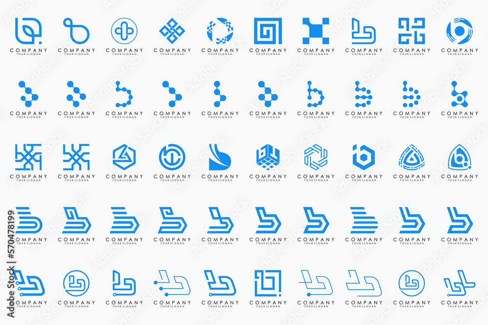 abstract letter B logo icon set. design for business of luxury, elegant, simple. abstract letter B logo icon set. design for business of luxury, elegant, simple.