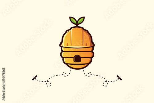 Beehive Engineering Logo vector illustration, icon Enginaring beehive, service, construction bee, contractor etc