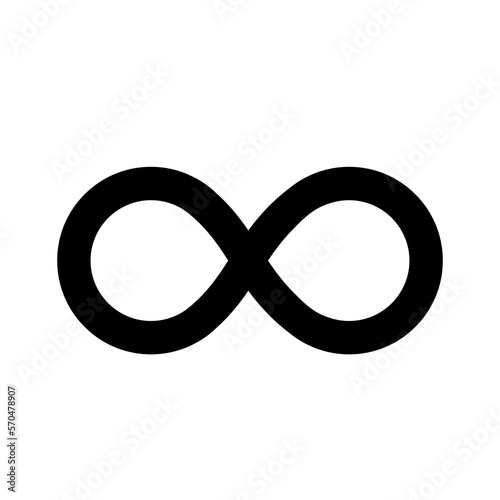 Infinity symbol icon flat vector illustration clipart isolated on white background
