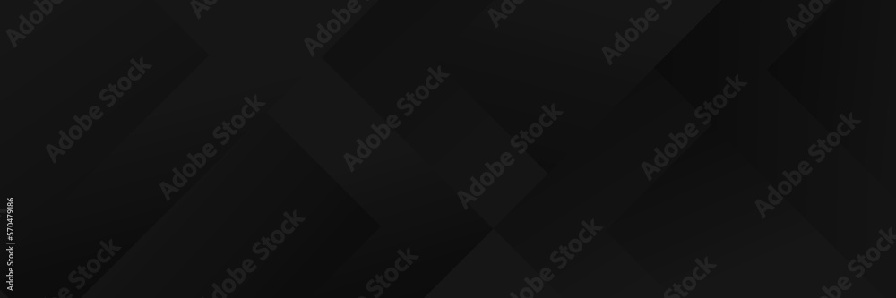 Obraz premium Abstract dark black Geometric banner design background.