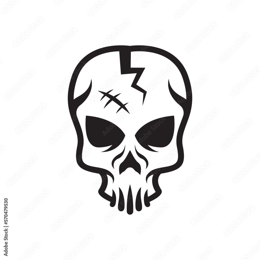 Obraz premium Skull logo images illustration