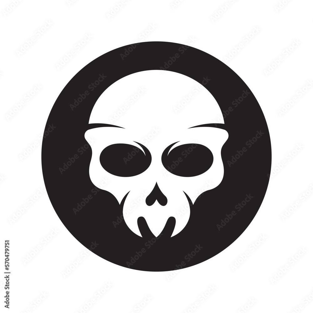 Fototapeta premium Skull logo images illustration