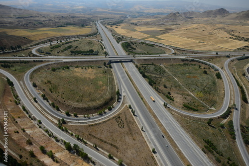 view of highway and traffic
