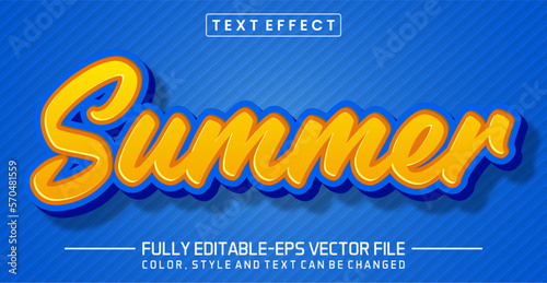 Summer text editable style effect