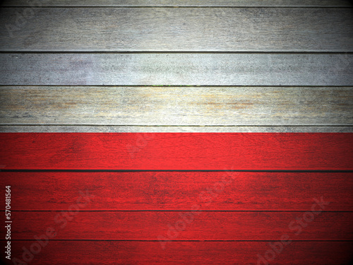 Poland flag wooden planks