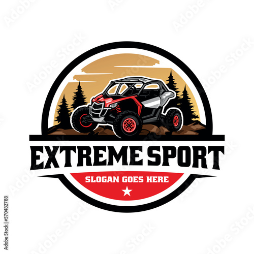 off road adventure atv utv buggy logo vector