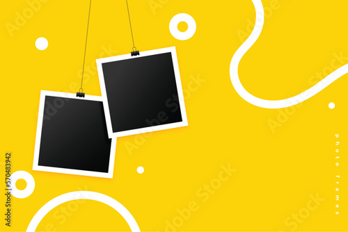 hanging style two photo frame modern template
