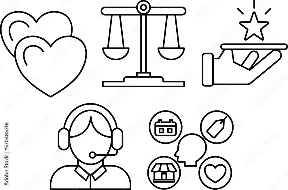 Set of Service Line Icon Set of Service Line Icon